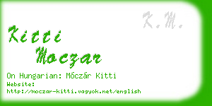 kitti moczar business card