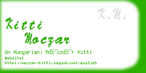 kitti moczar business card